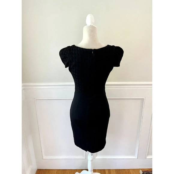 Flygirl Made in Italy Black Sheath Dress Stretch Knit S 42 NWT - Picture 3 of 5